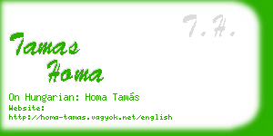 tamas homa business card